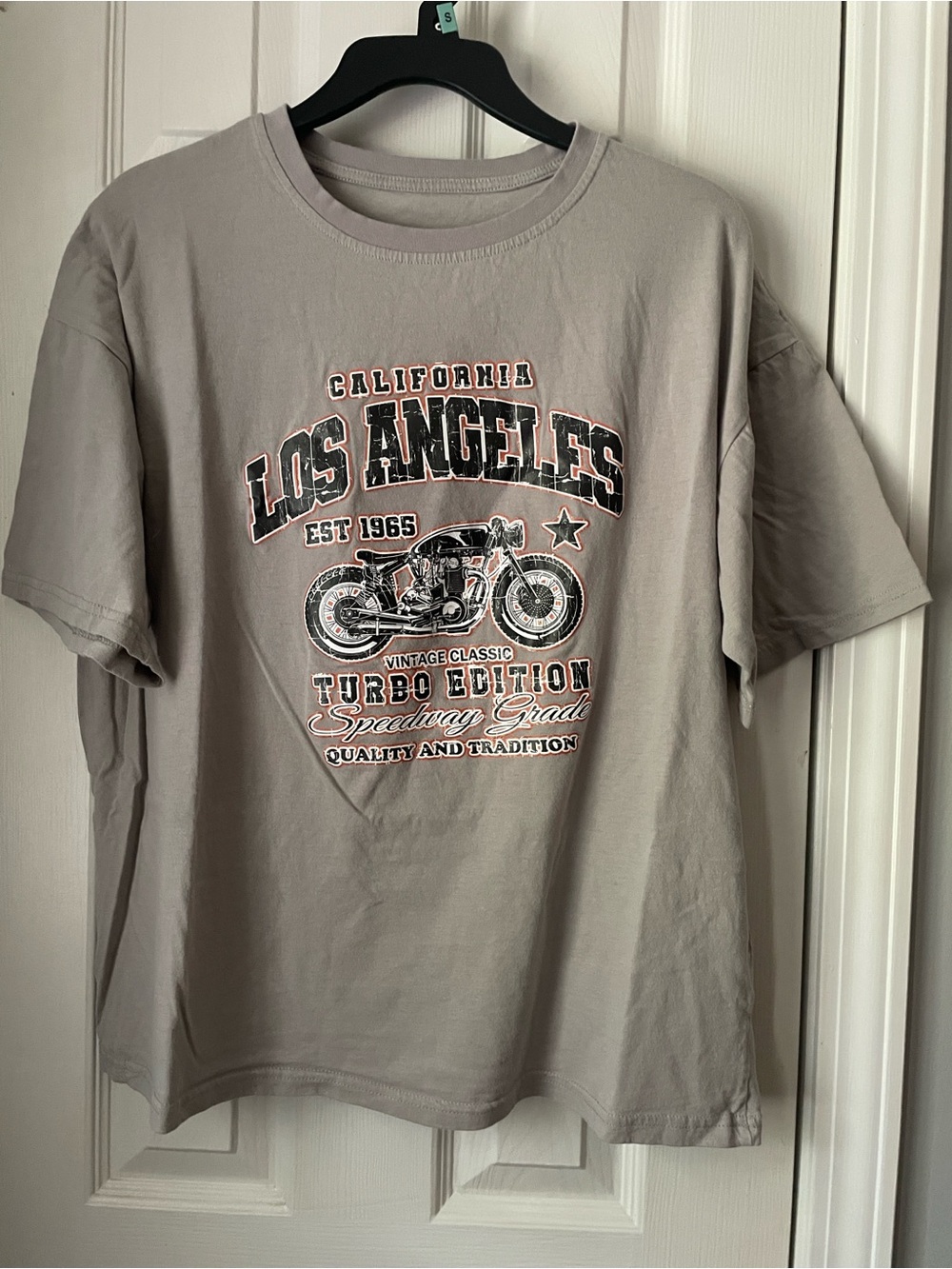 Los Angeles Vintage Motorcycle Graphic Tee - Gray